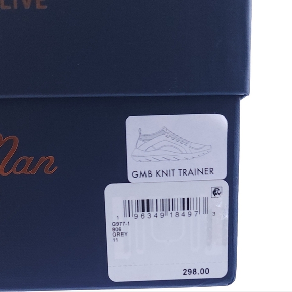 Good Man Brand Mens Grey Knit Trainers Sneakers Size 11 Italy $298 New In Box main image 5